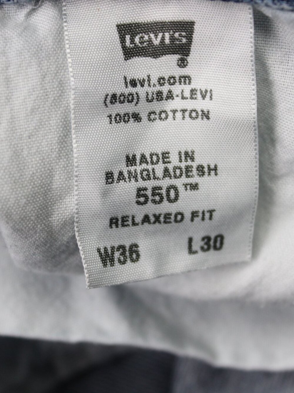 Levi's 550 Jeans Mens 36x30 Blue Relaxed Fit 100% Cotton 5-Pocket Denim Y2K - Picture 11 of 13